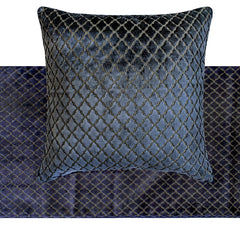 Geolux Legacy Navy - Velvet Navy Decorative Bed Runner and Cushion Cover