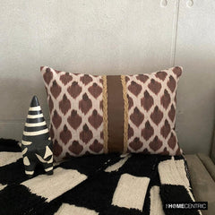 Woodland Comfort - Brown Jacquard Decorative Lumbar Cushion Cover