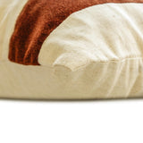 Swathe Orange - Orange Velvet & Linen Lumbar Cushion Cover