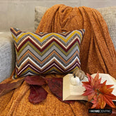 Autumn Peaks - Burgundy Velvet Decorative Lumbar Cushion Cover