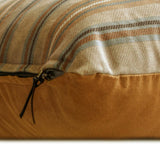 Stripe Flow Beige - Beige Velvet Stripes Throw Cushion Cover