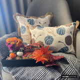 Cinnamon Pumpkins - Brown Woven Jacquard Decorative Throw Cushion Cover