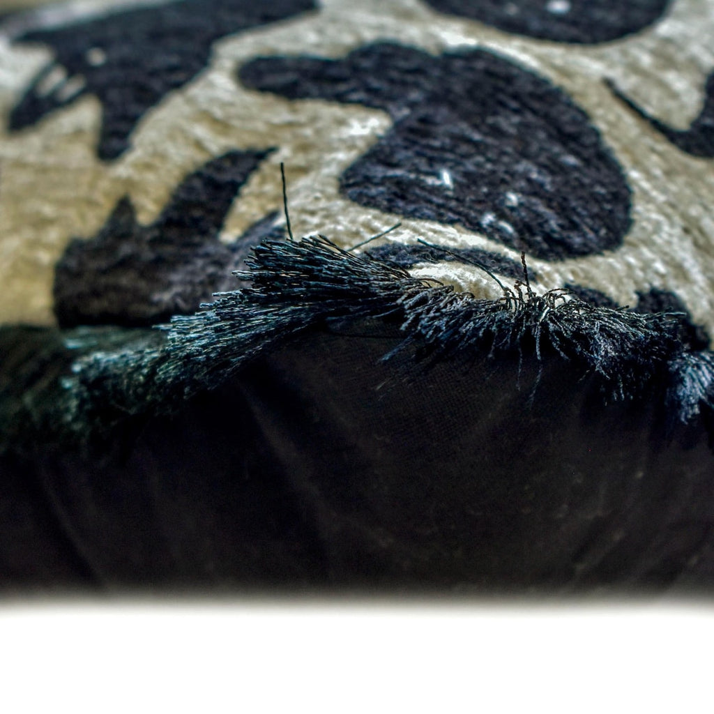 Spooky Ghost - Black Jacquard Spooky Decorative Throw Cushion Cover