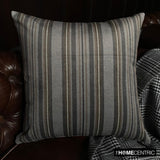 Stripe Flow Gray - Gray Velvet Stripes Throw Cushion Cover