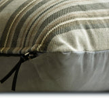 Stripe Flow Gray - Gray Velvet Stripes Throw Cushion Cover