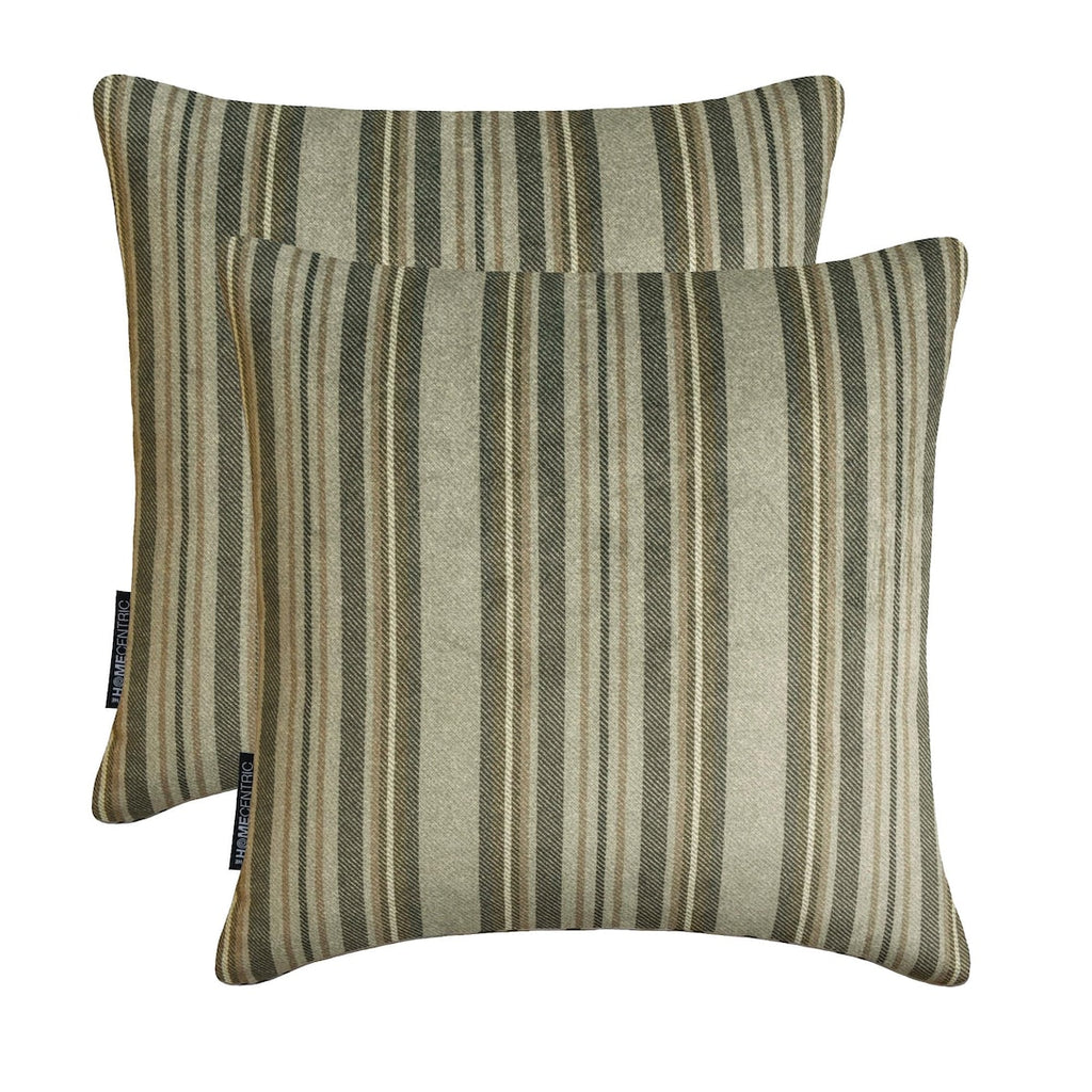 Stripe Flow Gray - Gray Velvet Stripes Throw Cushion Cover