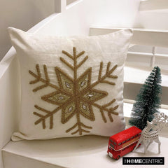 Gold Flake - Gold Velvet Handmade Throw Cushion Cover