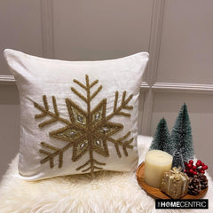 Gold Flake - Gold Velvet Handmade Throw Cushion Cover