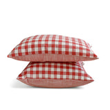 Checkmate Red - Red Cotton Decorative Throw Cushion Cover