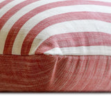 Stripe Plush Red - Red Cotton Decorative Throw Cushion Cover