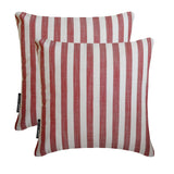 Stripe Plush Red - Red Cotton Decorative Throw Cushion Cover