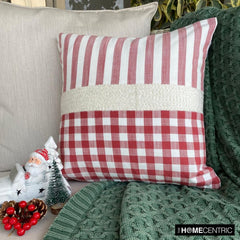Jolly Santa - Red Cotton Decorative Throw Cushion Cover