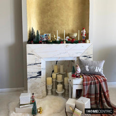 Holiday Twinkle - Gray & Silver Linen Decorative Lumbar Cushion Cover