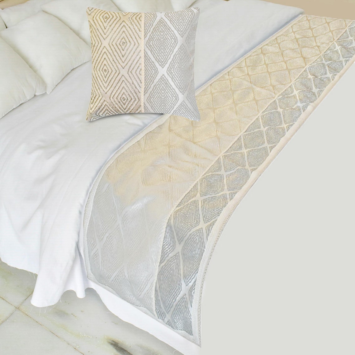 Aether Decorative Bed Runner and Cushion Cover