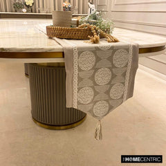 Boho Linen Dreams - Beige Linen Decorative Table Runner