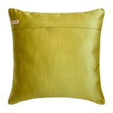 Chartreuse Folds - Satin Chartreuse Green Decorative Bed Runner and Cushion Cover