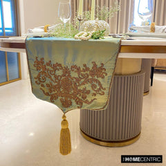 Orla - Gold Silk Decorative Table Runner