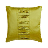 Chartreuse Folds - Satin Chartreuse Green Decorative Bed Runner and Cushion Cover