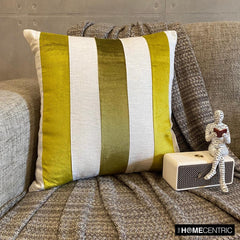 Velvet Band Chartreuse Decorative Euro Sham