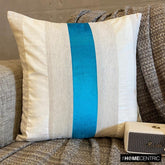 Velvet Band Turquoise Decorative Euro Sham