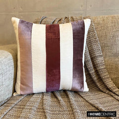 Velvet Band Berry - Berry Velvet Throw Pillow Cover
