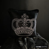 Emperors Crown - Black Velvet Decorative Euro Sham