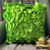 Vintage Clover Green - Clover Green Satin Decorative Euro Sham
