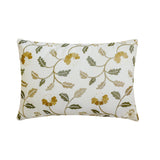 Buttercup Bloom - White Cotton  Lumbar Cushion Cover