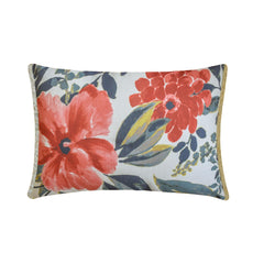 Amarella - Red Cotton Lumbar Cushion Cover