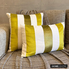 Velvet Band Chartreuse - Chartreuse Green Velvet Decorative Euro Sham