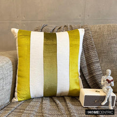 Velvet Band Chartreuse Throw Pillow Cover