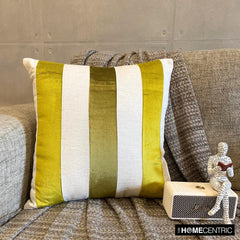 Velvet Band Chartreuse Decorative Euro Sham
