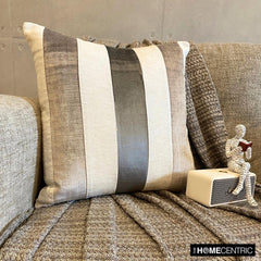 Velvet Band Grey - Grey Velvet Throw Cushion Cover
