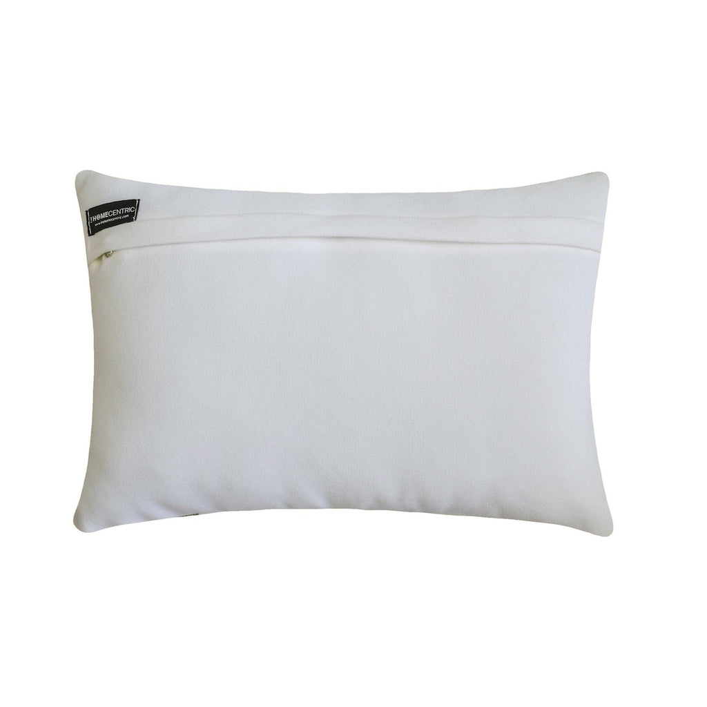 Buttercup Bloom - White Cotton  Lumbar Cushion Cover