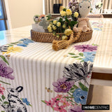 Bunny Wonderland - White Cotton Decorative Table Runner