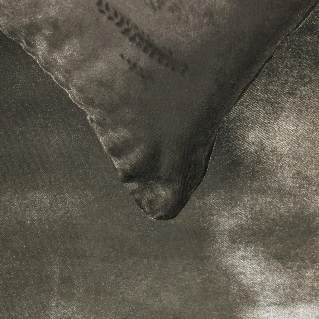 Charcoal Velvet Plush - Velvet Gray Decorative Bed Runner and Cushion Cover