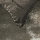 Charcoal Velvet Plush - Velvet Gray Decorative Bed Runner and Cushion Cover