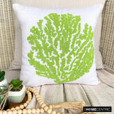 Deep Sea Weeds - Ivory Cotton Linen Decorative Euro Sham