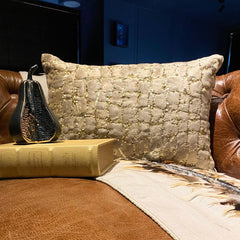 Gold Beast - Gold Velvet Lumbar Pillow Cover
