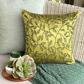 Tropical - Green Art Silk Decorative Euro Sham