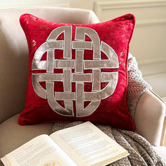 Greek APHRODITE - Red Velvet Decorative Euro Sham
