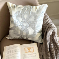 Greek Electra Ivory Velvet Mae Foil Throw Cushion Cover