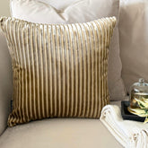 Beige Lines Throw Cushion Cover