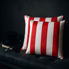 Red Satin Throw Cushion Cover Pack of 2 - Red Vertical