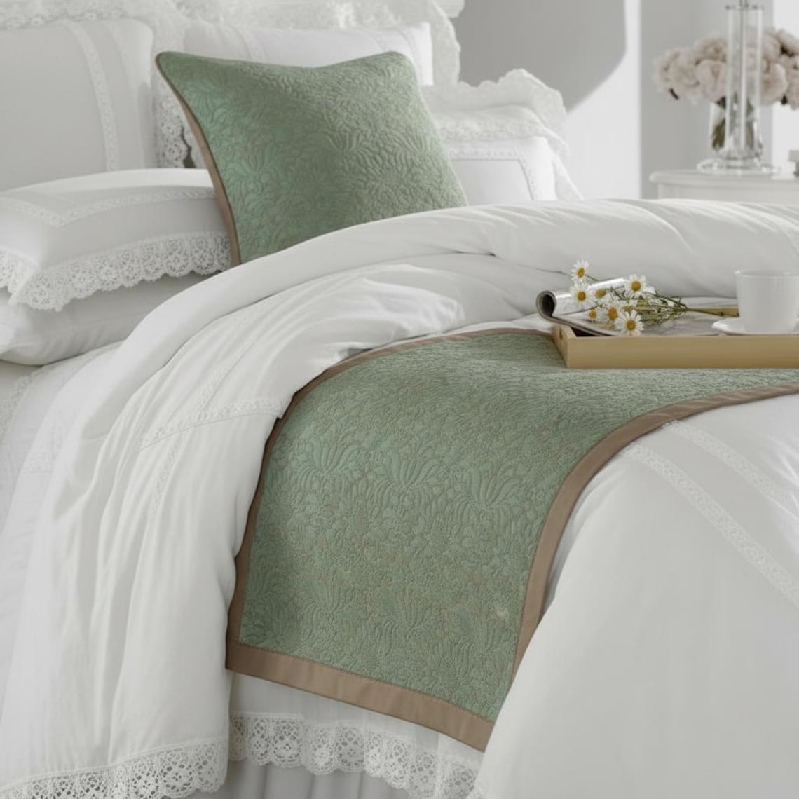 Arabella Decorative Bed Runner and Cushion Cover