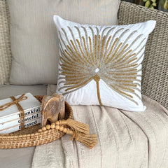 Love Grows On Trees - Ivory Art Silk Decorative Euro Sham