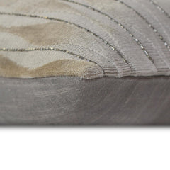 Ivory Velvet Lumbar Cushion Cover - Velvet Waves