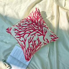 Coraline - Peach Linen Throw Pillow Cover