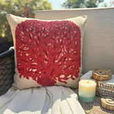 Changing Tree - Natural Beige Cotton Linen Decorative Euro Sham