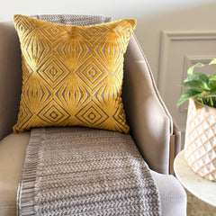 Chartreuse Velvet Throw Cushion Cover - Chartreuse Prism
